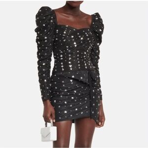 Self portrait cluster sequin taffeta set